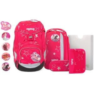 Ergobag Skoletaske Sæt Pack CinBearella Pink Stars