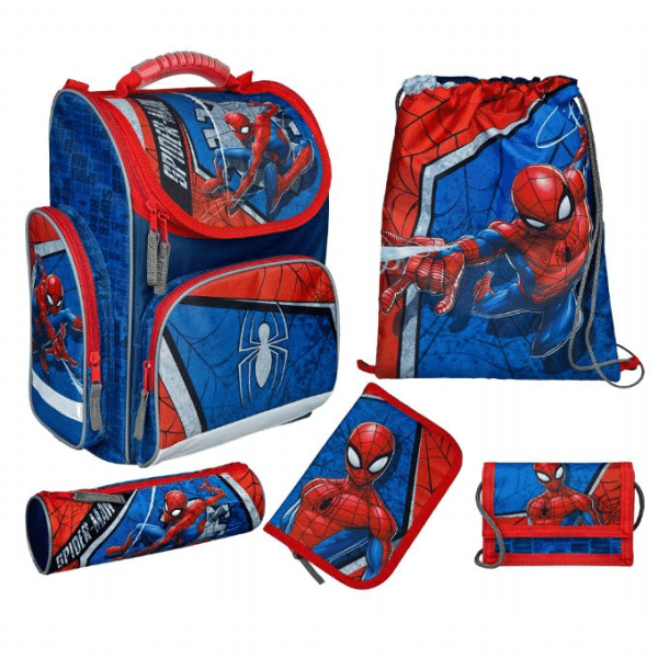 Spiderman Skoletaske med 5 Dele
