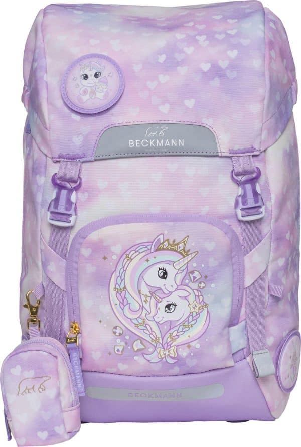 Beckmann Classic Rygsæk Maxi 28L, Unicorn Princess Purple, Skoletaske