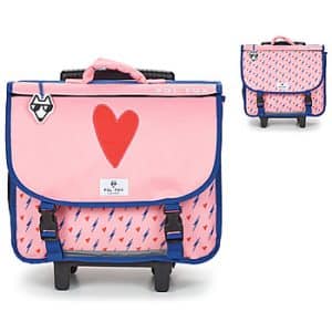 Rygsække / skoletasker med hj Pol Fox CARTABLE 38 CM HEART A ROULETTES