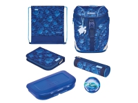 Herlitz SoftLight Plus GreenLine Deep Sea, Madpakke, Penalhus, Pencil pouch, Skoletaske, Sport bag, Dreng, Grad & grundskole, Rygsæk, 16 L, Sidelomme