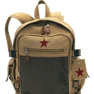Rothco Vintage Skoletaske m. Stjerne Khaki - One Size